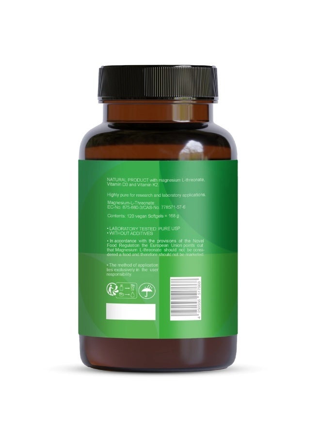Vitabay Liposomal Magnesium L-Threonate 2000 mg - 120 vegan softgels - Image 4